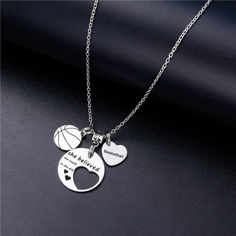 Basketball Necklace for Women - Sports Charm Gift