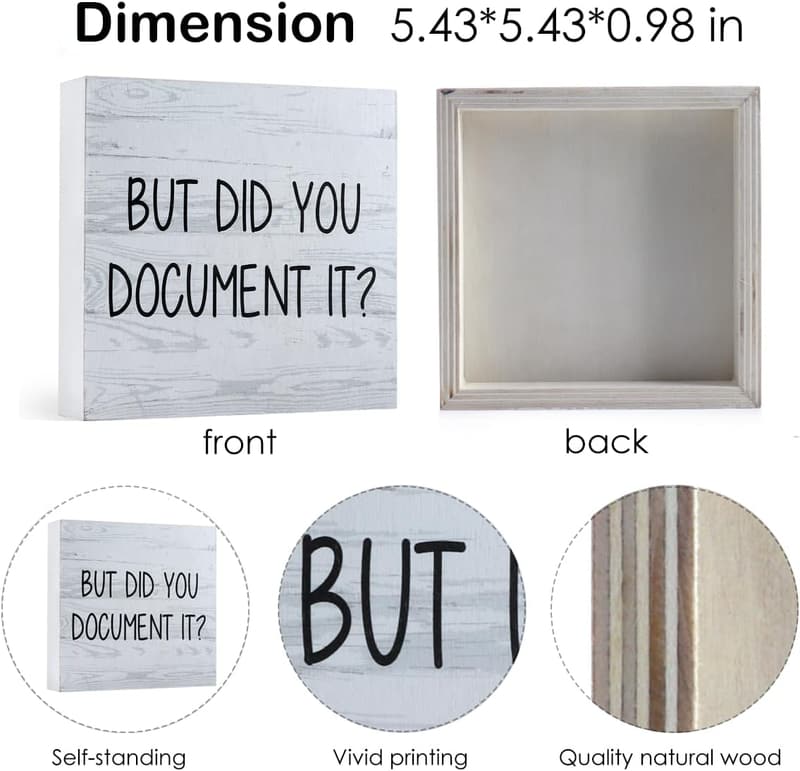 Funny Coworker Desk Sign - HR Gifts for Office Humor
