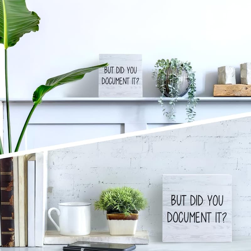 Funny Coworker Desk Sign - HR Gifts for Office Humor