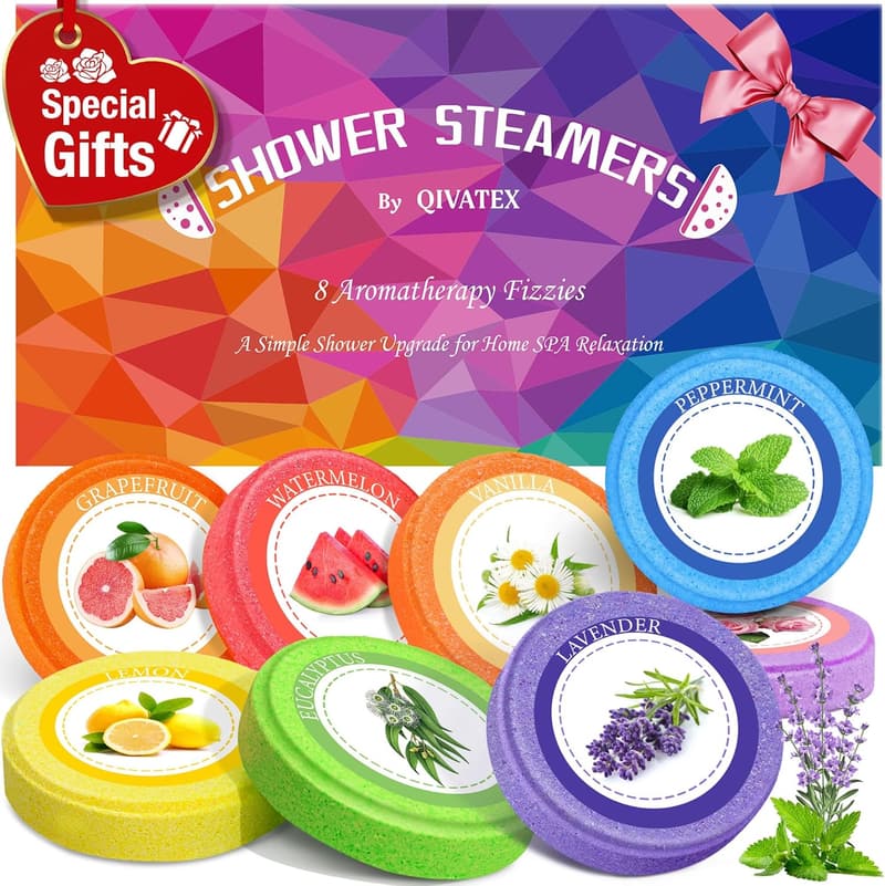 Aromatherapy Shower Steamers Gift Set for Women - 8 Pack