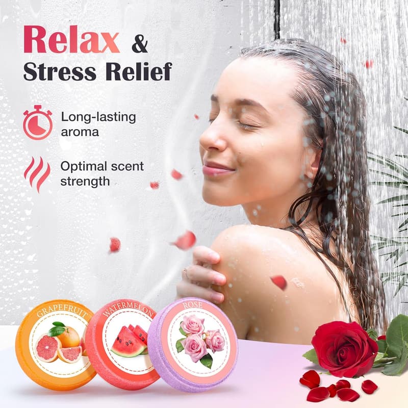 Aromatherapy Shower Steamers Gift Set for Women - 8 Pack