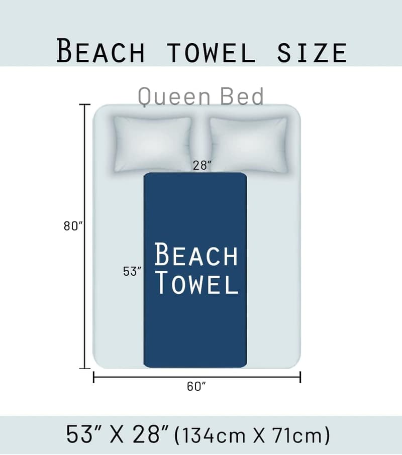 Custom Large Beach Towel - 30x60 Inch Personalized Gift for All