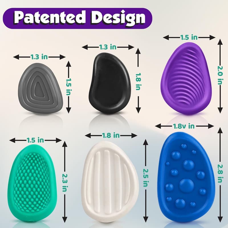 Sensory Stone Fidget Toys for Adults & Kids - 6 Pack