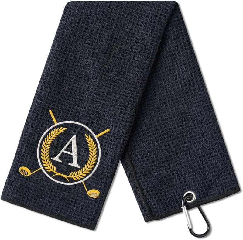 Monogrammed Microfiber Golf Towel for National Golf Day