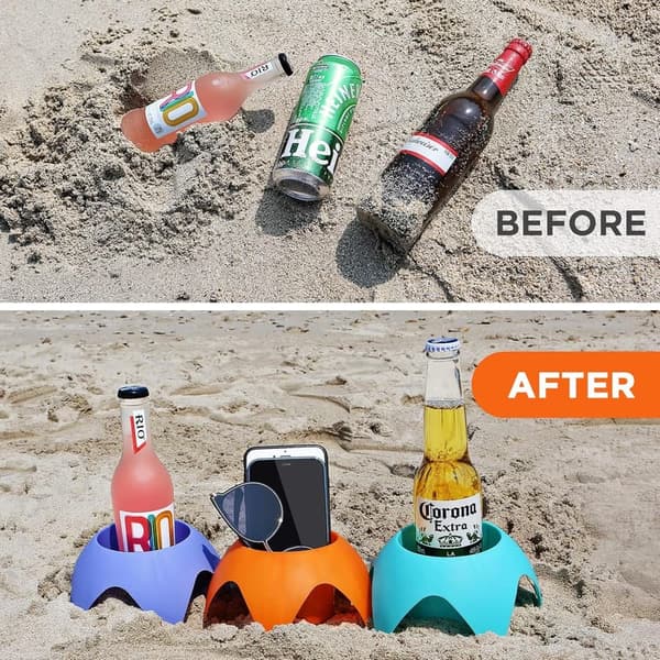 Beach Vacation Drink Holder Set - 7 Pack Coasters for Adults