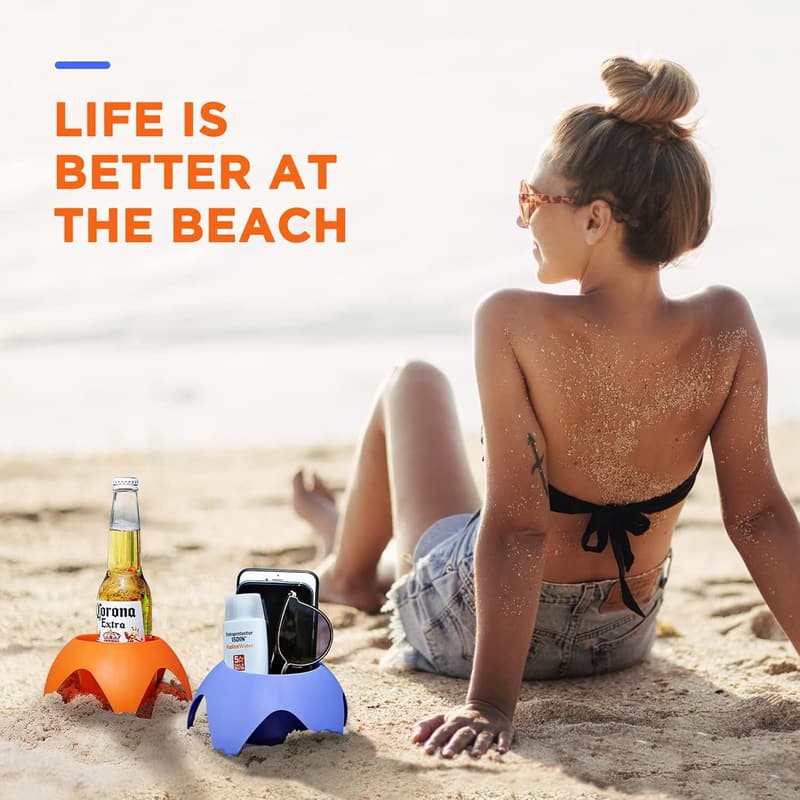Beach Vacation Drink Holder Set - 7 Pack Coasters for Adults