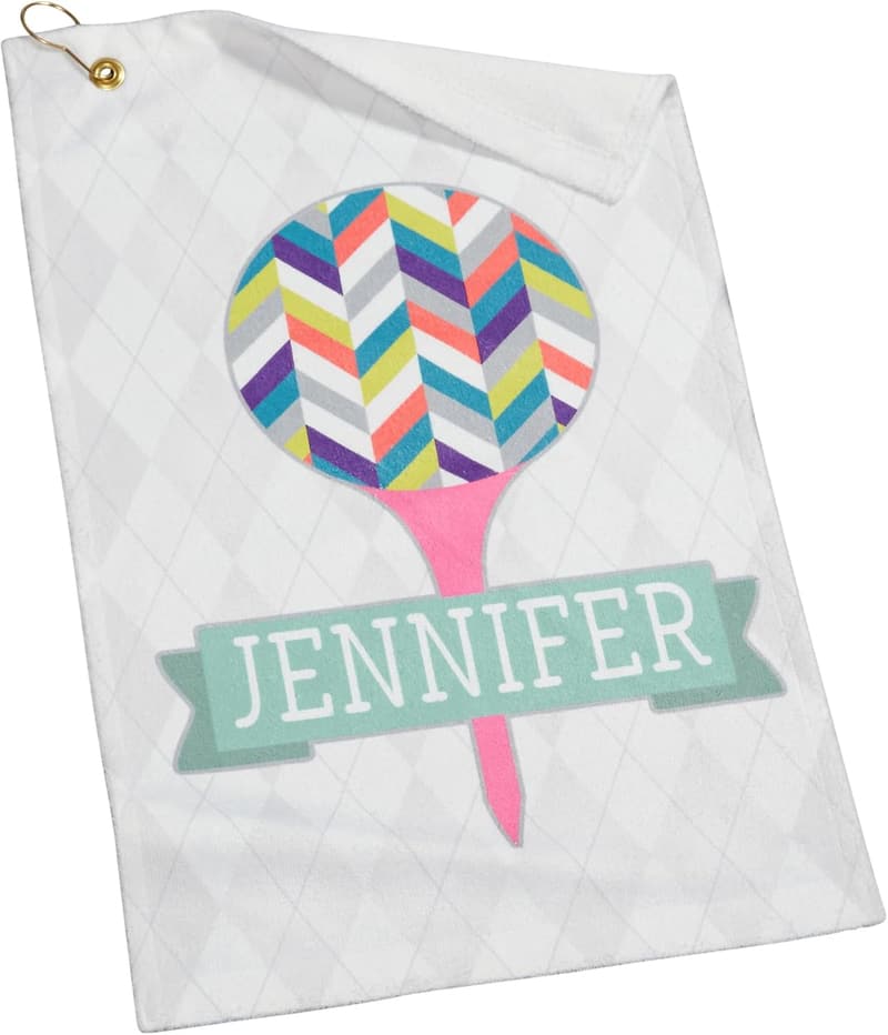Personalized Golf Towel for Women - Absorbent, Pink & Purple