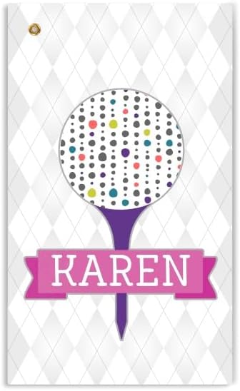 Personalized Golf Towel for Women - Absorbent, Pink & Purple