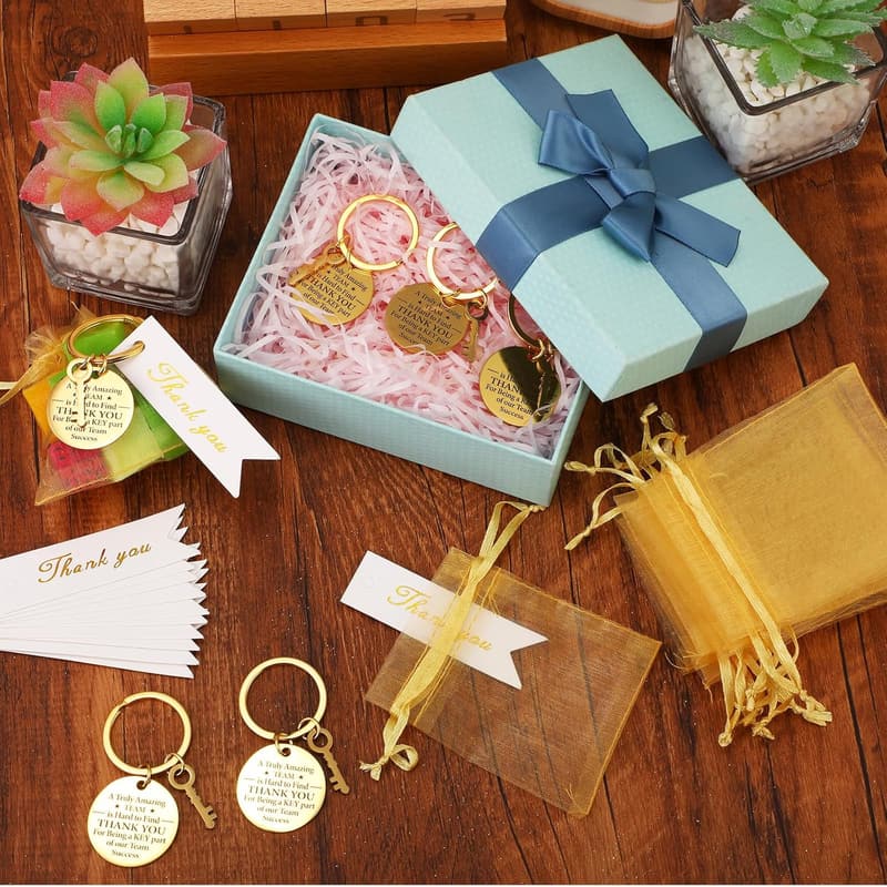 Employee Appreciation Keychains - 36 Pcs Thank You Gifts Set