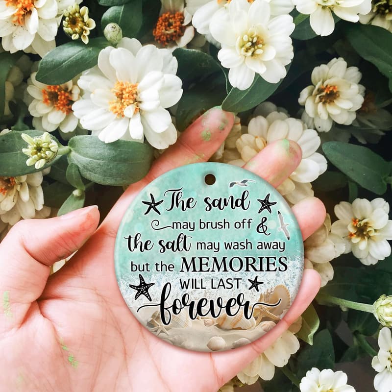 Beach-Themed Ceramic Ornament - Gift for Women and Men
