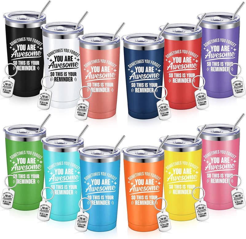 Employee Appreciation Stainless Steel Tumblers - 20 oz, 12 Sets