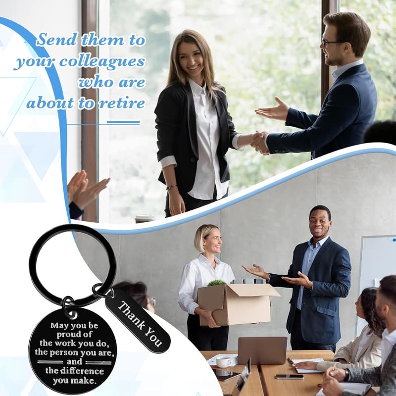 Employee Appreciation Keychain Set - 16 Thank You Gifts
