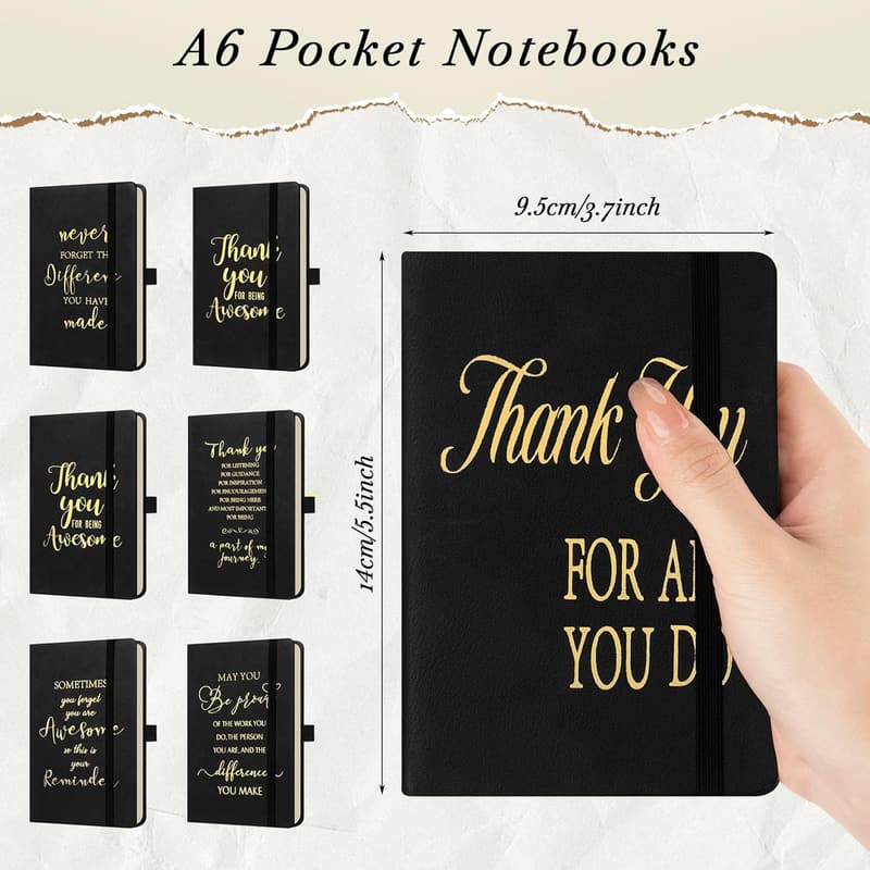 Christmas Appreciation Gifts: Inspirational Leather Notebook Set for Team