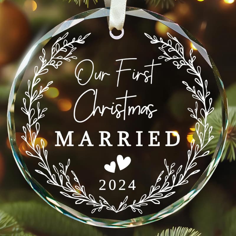2024 First Christmas Married Ornament for Couples