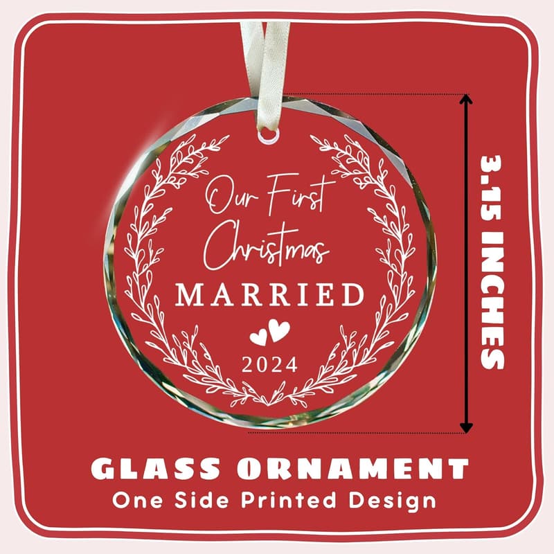 2024 First Christmas Married Ornament for Couples