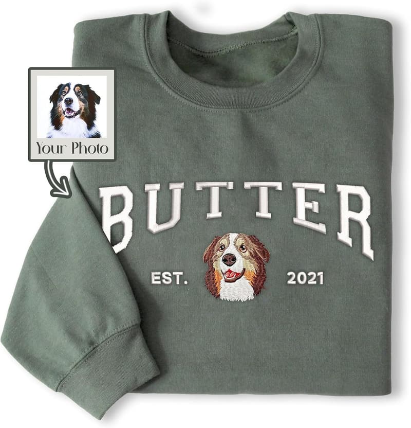 Custom Embroidered Dog Mom Sweatshirt for Pet Lovers