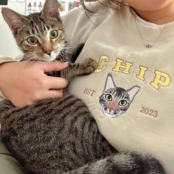 Custom Embroidered Dog Mom Sweatshirt for Pet Lovers