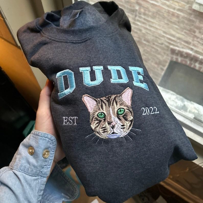 Custom Embroidered Dog Mom Sweatshirt for Pet Lovers