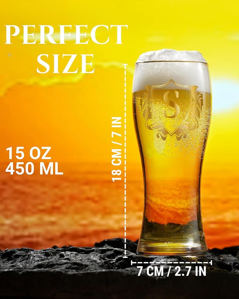 Custom Beer Glass for Dad – Unique Alcohol Gift