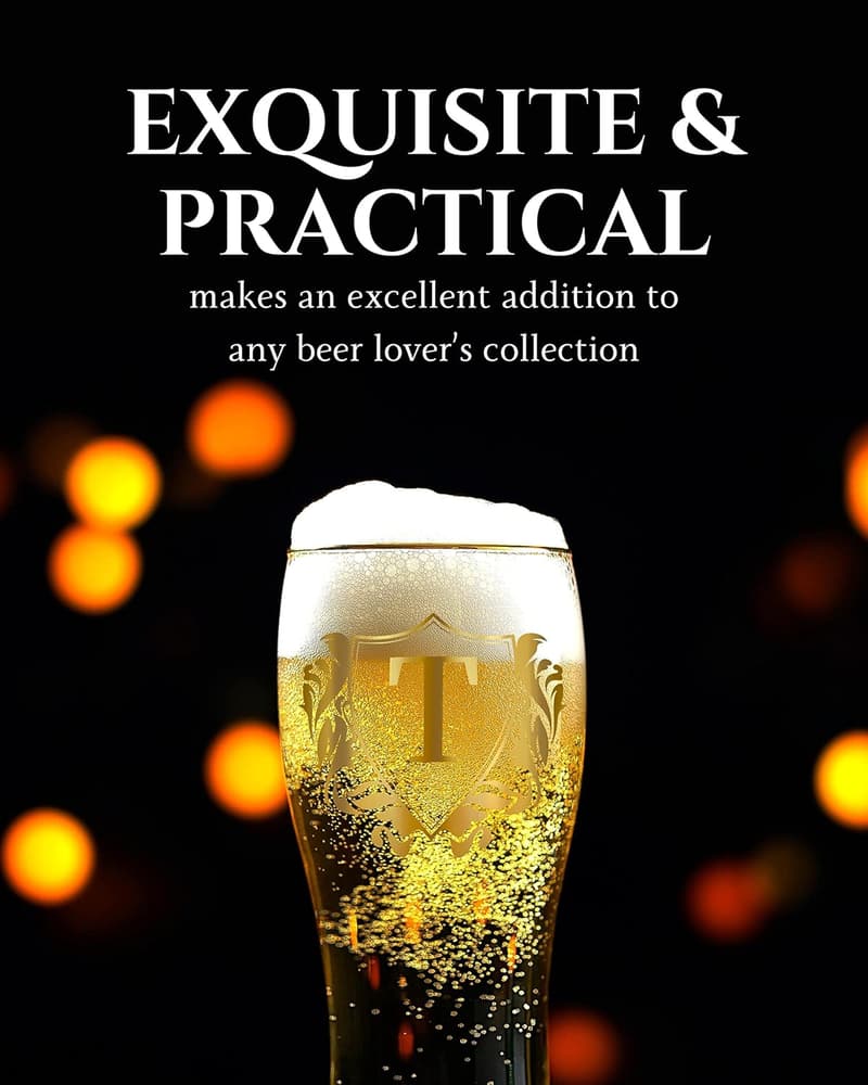 Custom Beer Glass for Dad – Unique Alcohol Gift