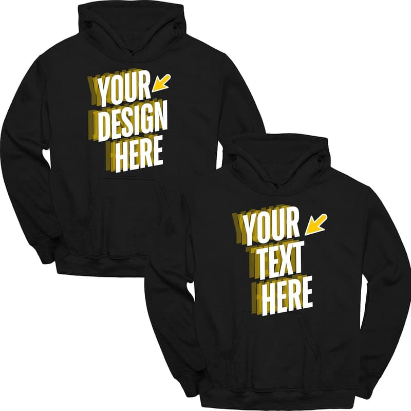 Personalized Custom Hoodie for Couples | Front & Back Print