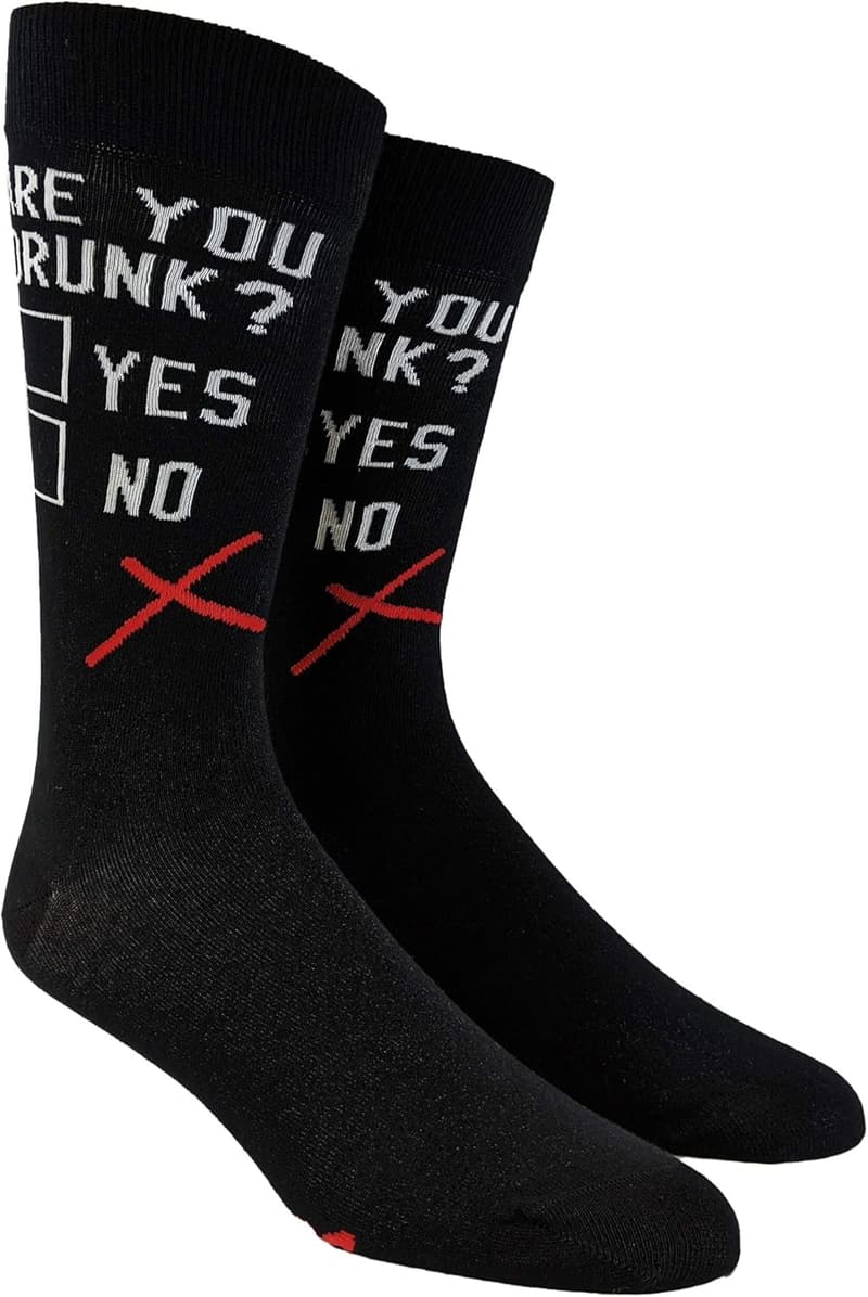 Funny Beer Drinking Party Checklist Socks for Men