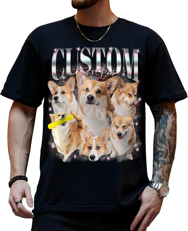 Girlfriend's Face Custom Vintage Graphic Shirt for Men