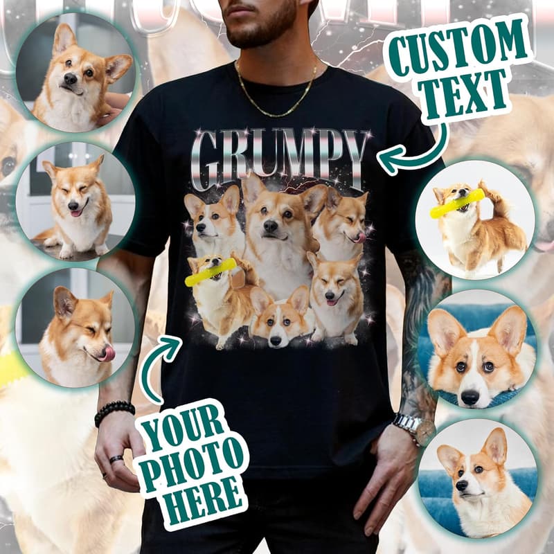 Girlfriend's Face Custom Vintage Graphic Shirt for Men