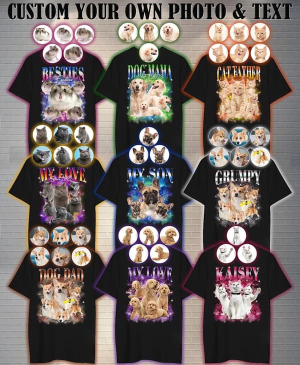 Girlfriend's Face Custom Vintage Graphic Shirt for Men