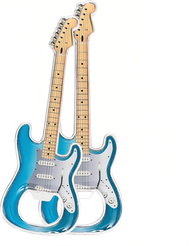 Guitar Shaped Bottle Openers Set for Music Lovers