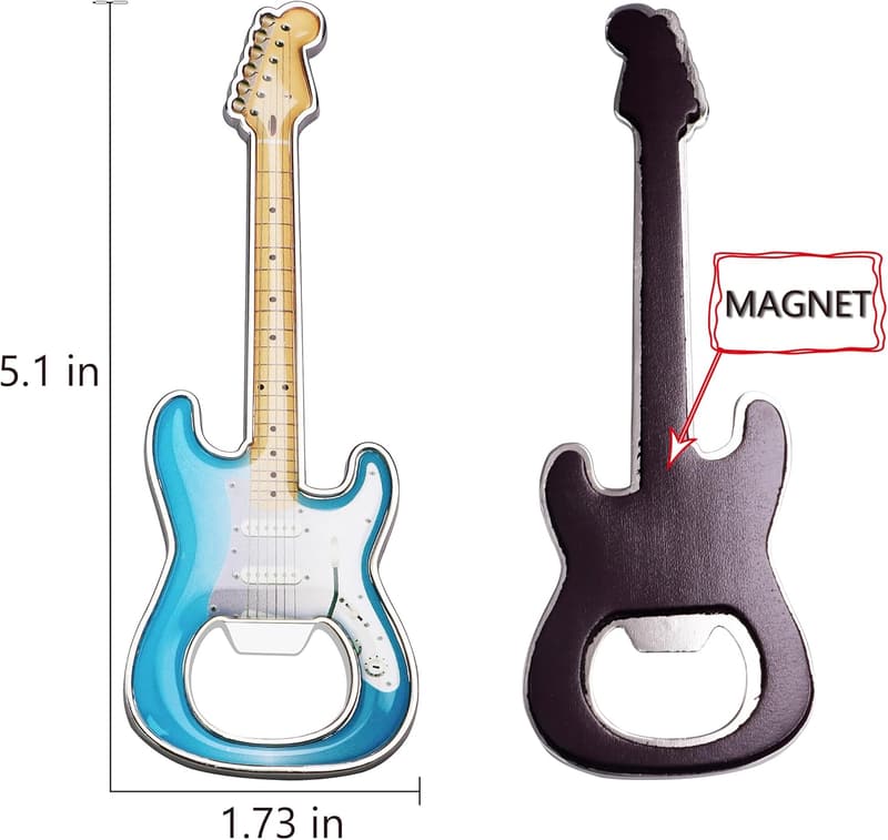 Guitar Shaped Bottle Openers Set for Music Lovers