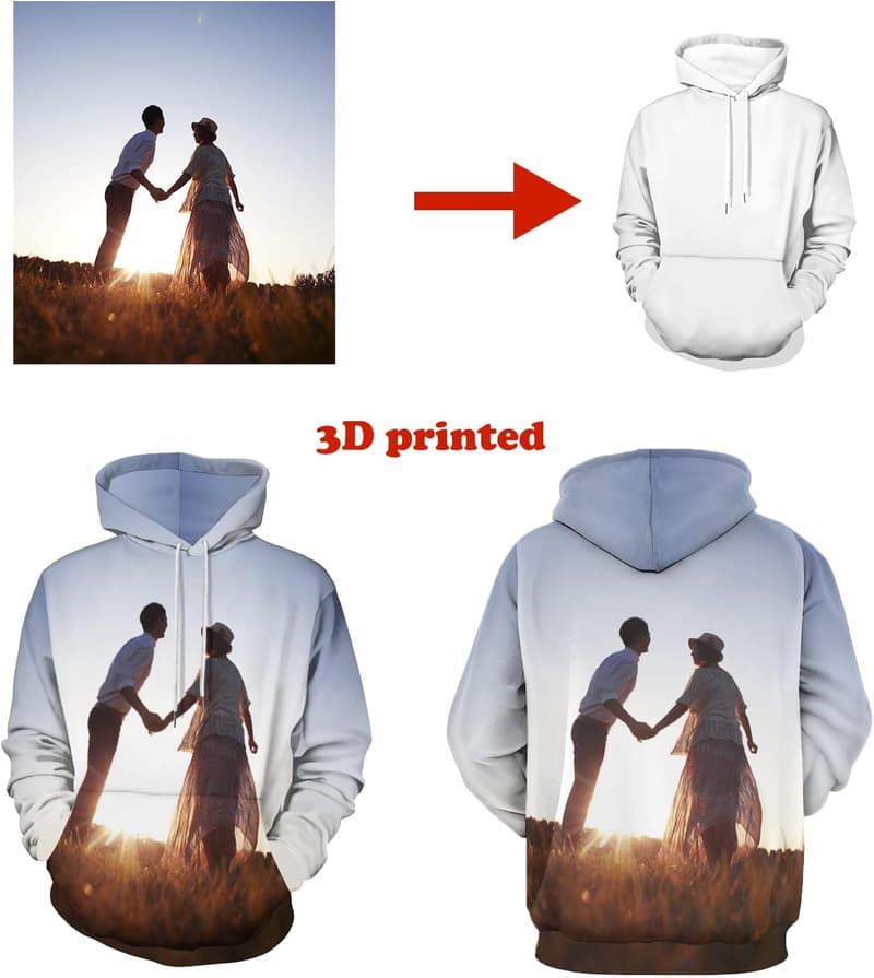 Personalized Custom Hoodies for Men and Women with Pockets