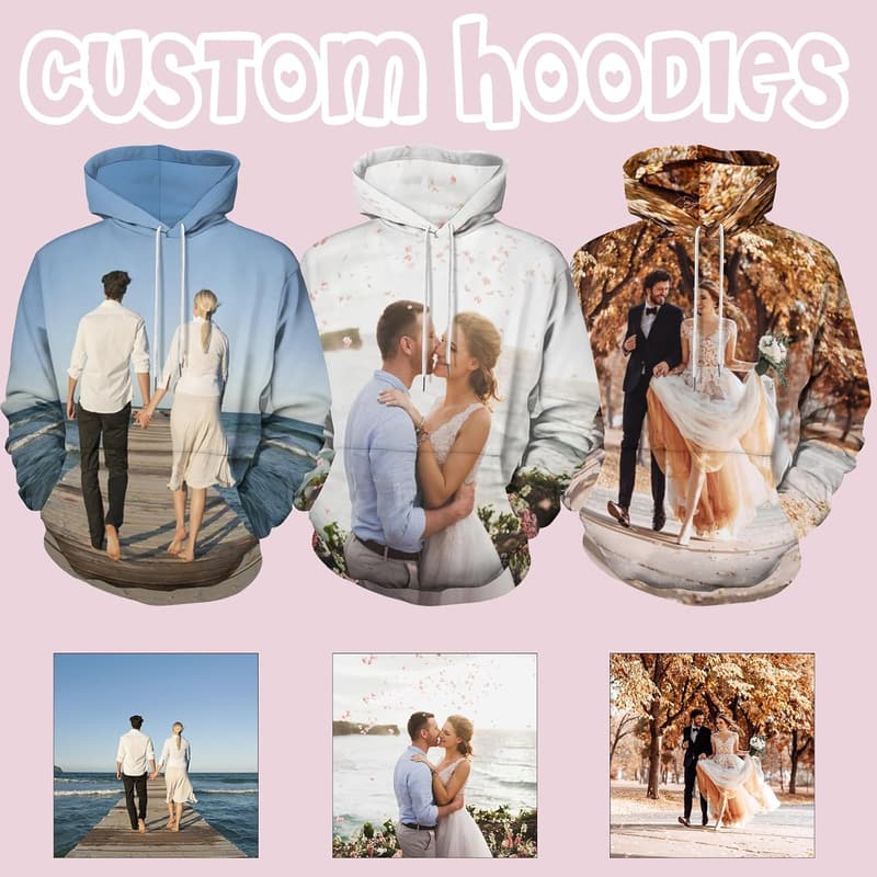 Personalized Custom Hoodies for Men and Women with Pockets