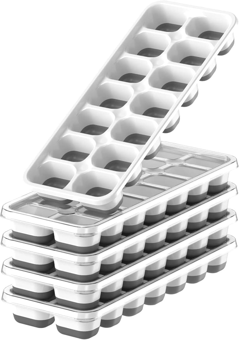 BPA-Free Reusable Ice Cube Tray Set for Drinks & Cocktails (5 Pcs)