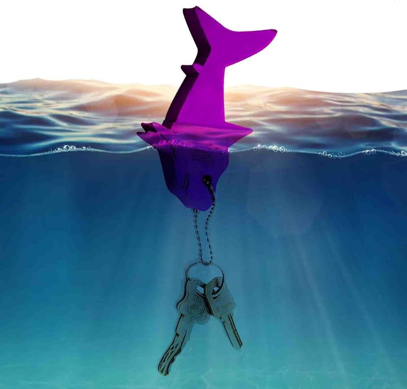 Shark-Style Floating Keychain for Boat Keys and Fishing
