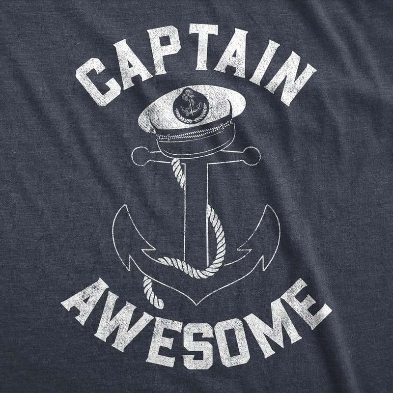 Funny Captain Awesome Boating T-Shirt for Men