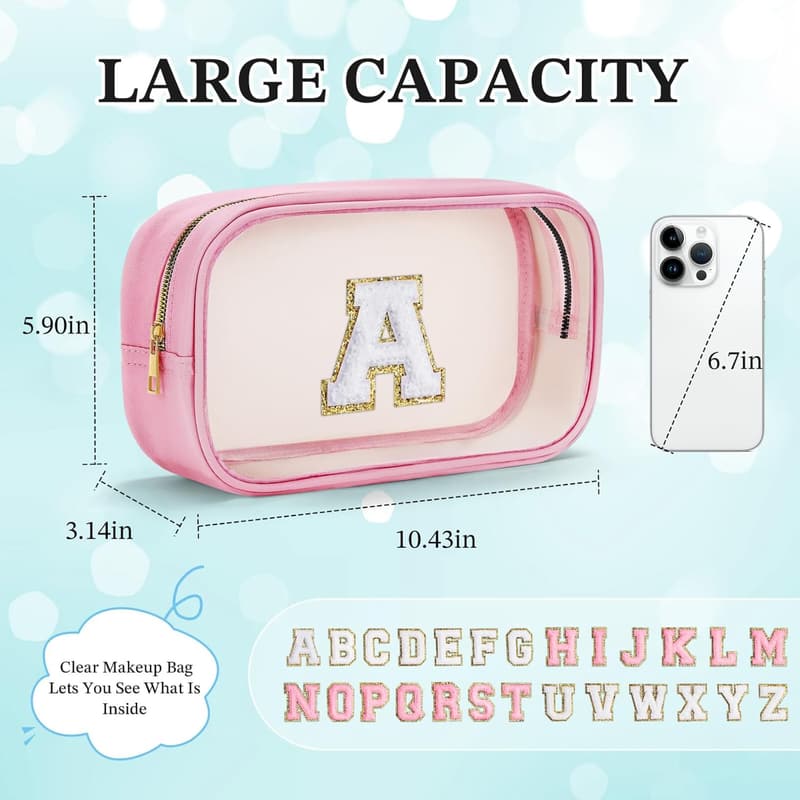 Personalized Waterproof Makeup Bag for Her - Birthday Gift