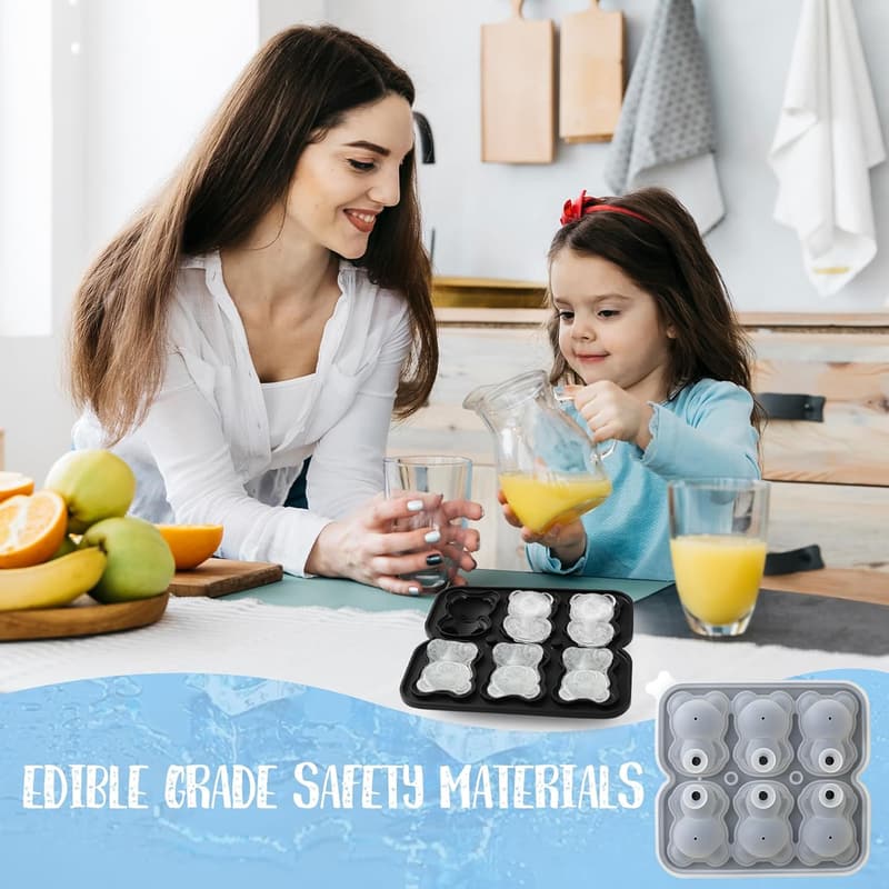 Cute Teddy Bear Ice Cube Mold Tray for Cocktails and Desserts
