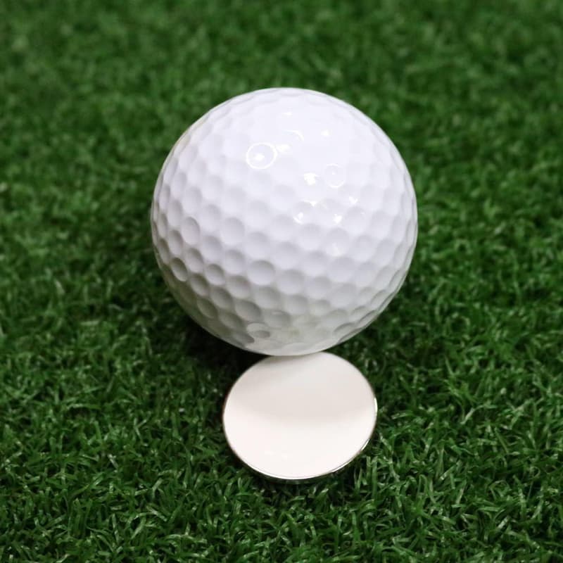 Customizable White Golf Ball Markers - Pack of 10