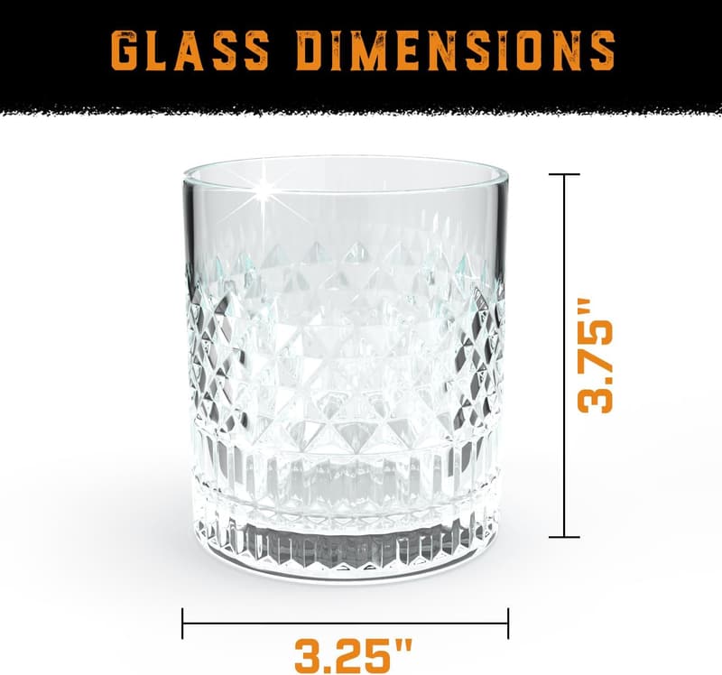 Father's Day Premium Whiskey Glass Set - Crystalline Tribute for Men