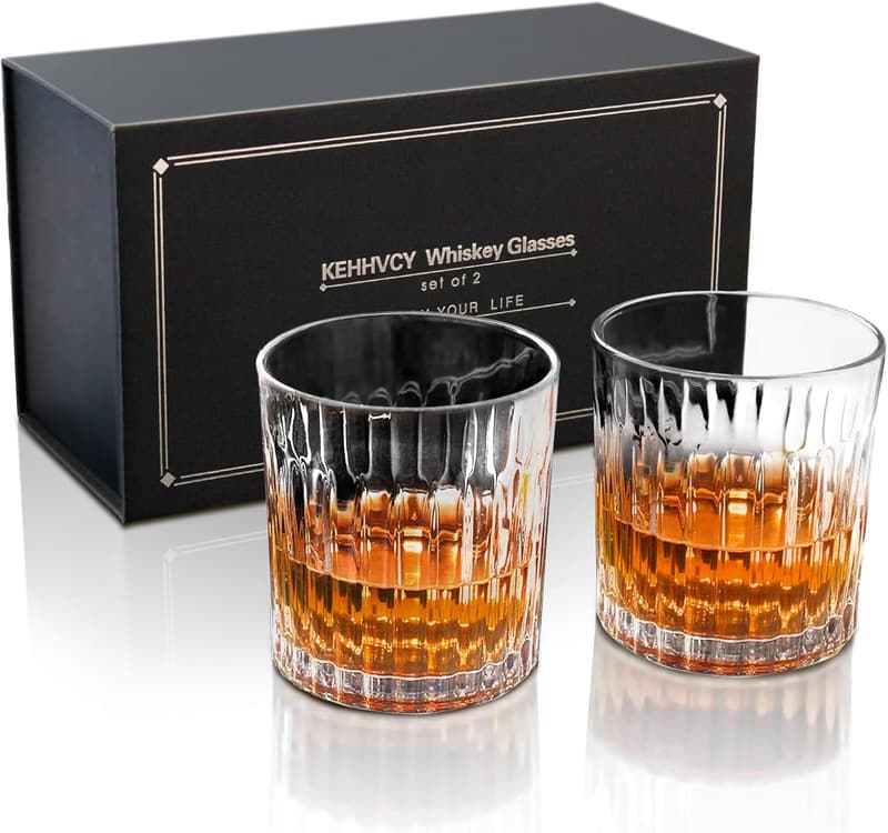 Whiskey Glass Set with Luxury Box - Ideal Gift for Men
