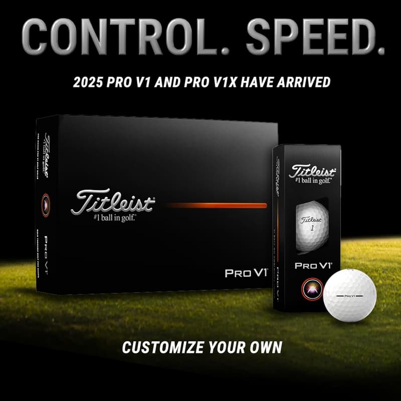 Personalized Titleist Pro V1 Golf Balls - Custom Logo Design