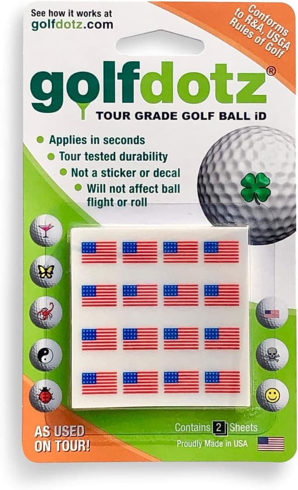 Durable Golf Ball Markers & Stickers - 32 Count Set