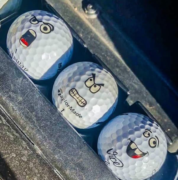Emoji Golf Ball Markers and Stickers - Durable Accessories (24-32 Count)