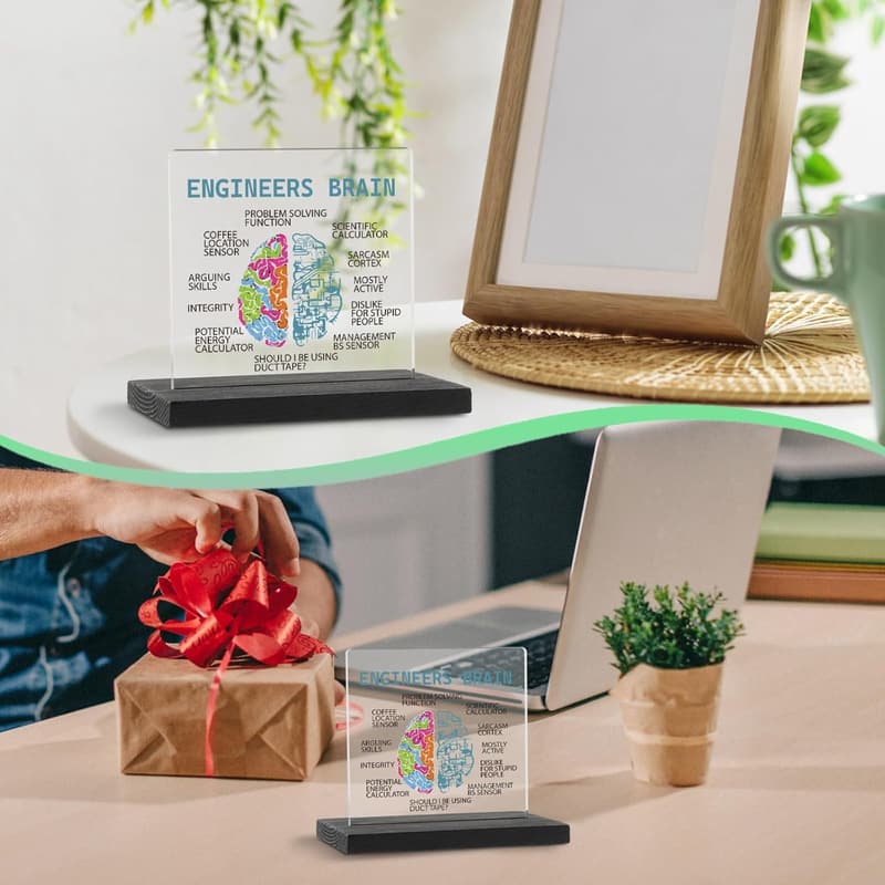Engineer Desk Sign Plaque - Graduation Gift for Engineers