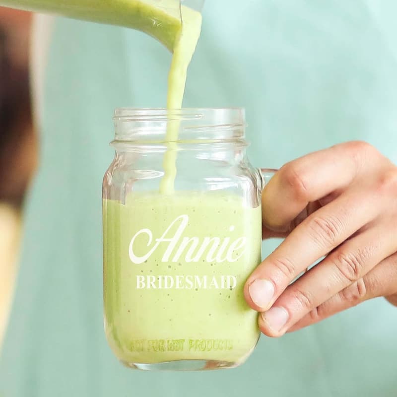 Customized Mason Jar Tumblers for Bridesmaids - Wedding Party