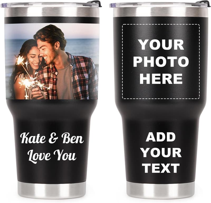 Personalized 30oz Stainless Steel Coffee Tumbler - Ideal Gift for Father's Day