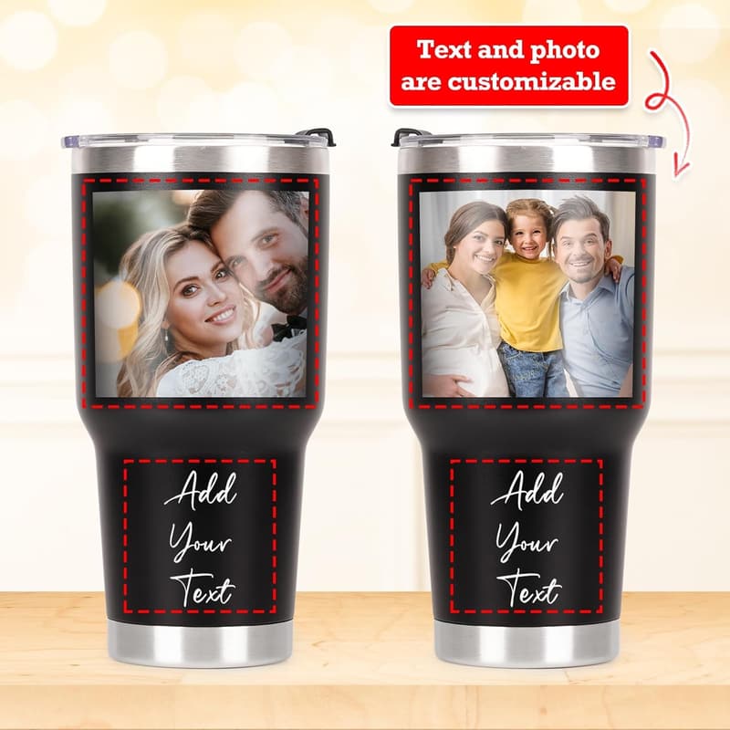 Personalized 30oz Stainless Steel Coffee Tumbler - Ideal Gift for Father's Day