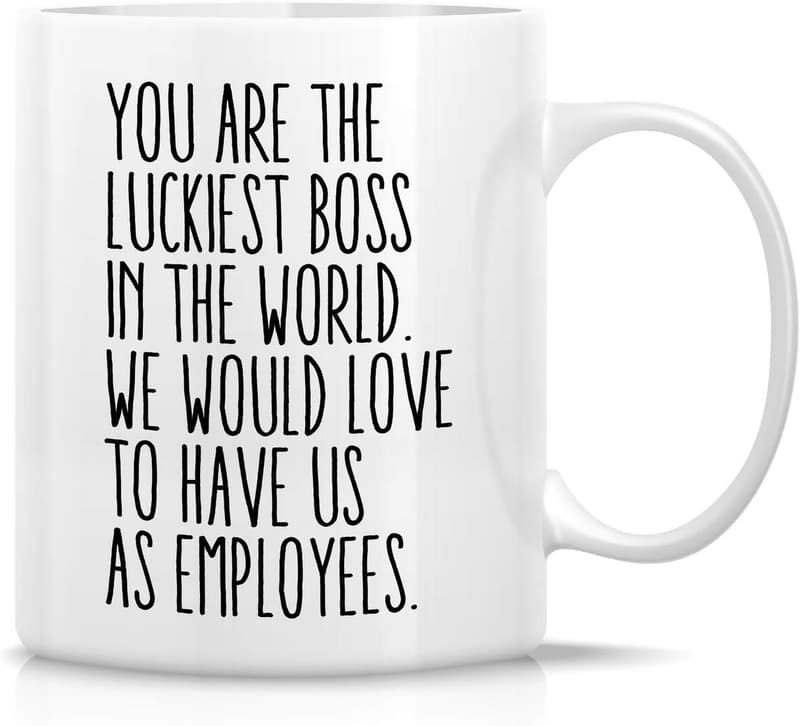 Lucky Boss Mug - 11 oz Ceramic Coffee Cup for Birthdays