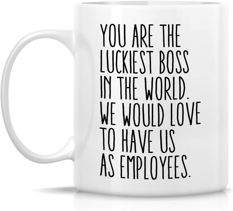 Lucky Boss Mug - 11 oz Ceramic Coffee Cup for Birthdays
